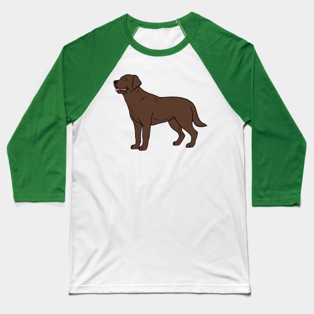 Chocolate Labrador Retriever Baseball T-Shirt by rmcbuckeye